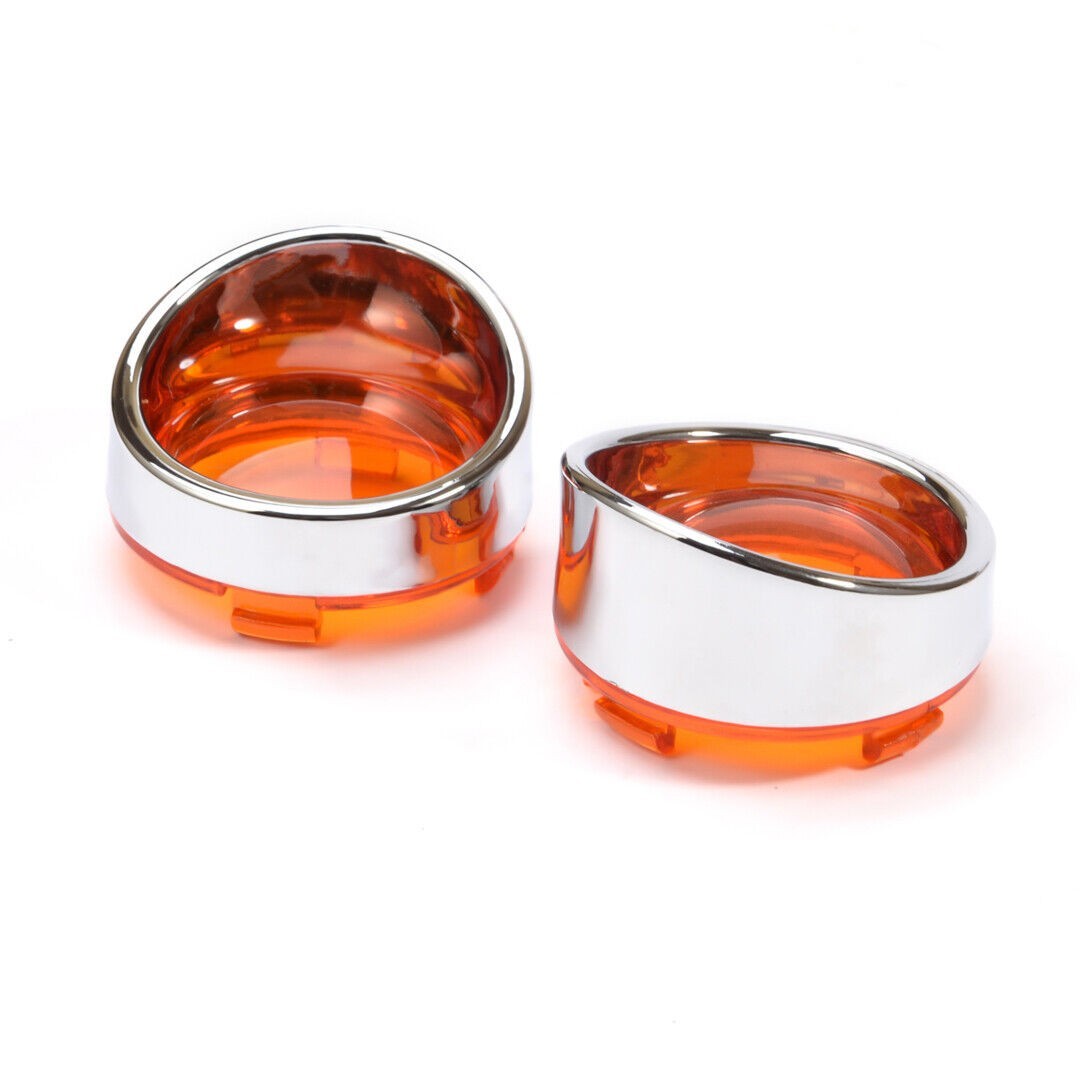 For Harley Turn Signal Light Blinker Bezel Indicator Lens Trim Ring Visor Cover