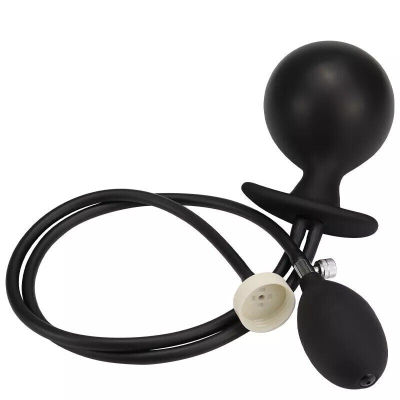 Pair of Inflatable Anal Enema Silicone Vaginal Dilator Pump Cleaner