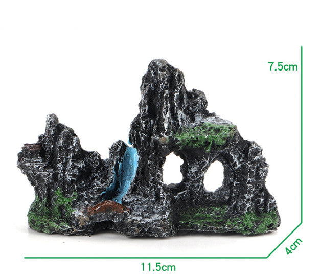 4PCS Hole Rock Aquarium  60L 80L Aquascaping Fish Tank Decor