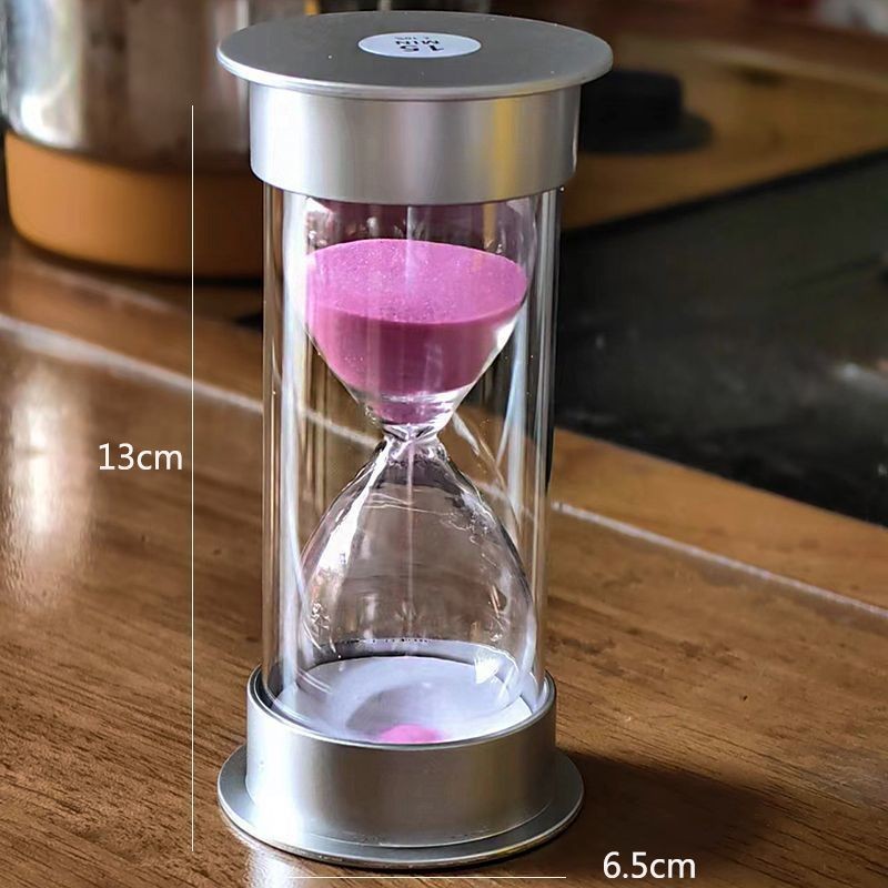 15 Minute Sand Timer, Sandy Clock Count Down Sand Glass, Pink Sands