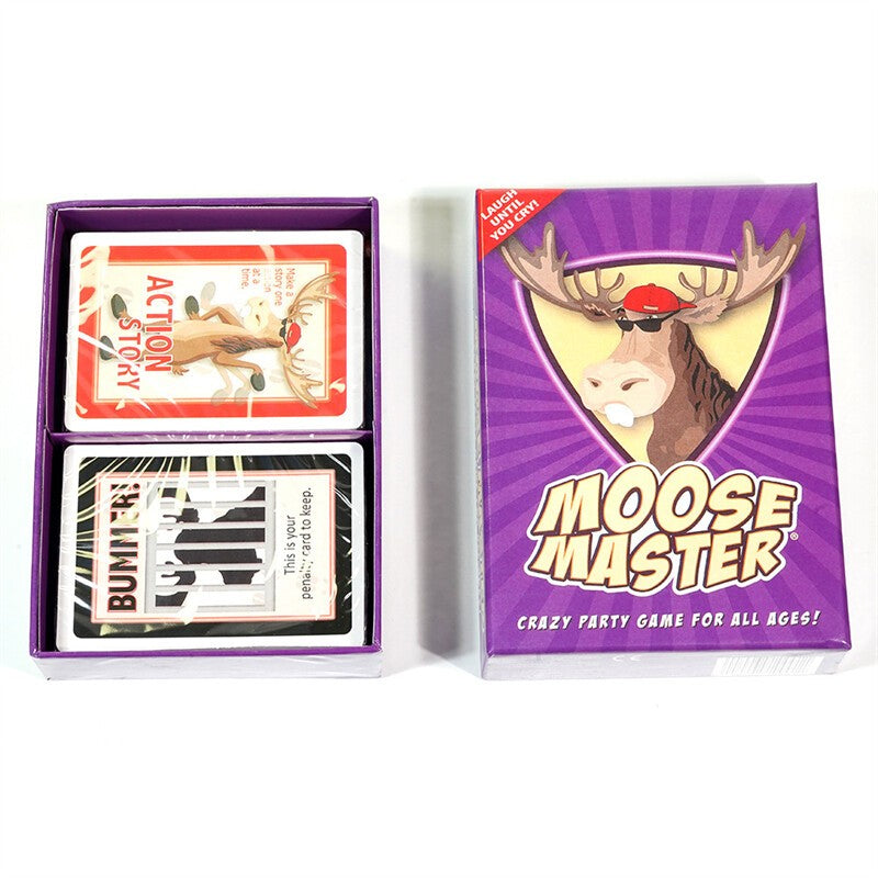 Moose Master Card Game, Crazy Party Game for All Ages, 3-10 Players, Board Game