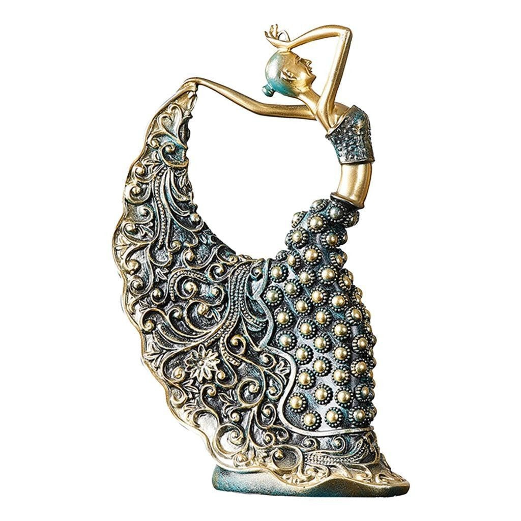 Creative  Dancer Figurine Dancing Statue Decor Ornaments Art Crafts Bronze.*