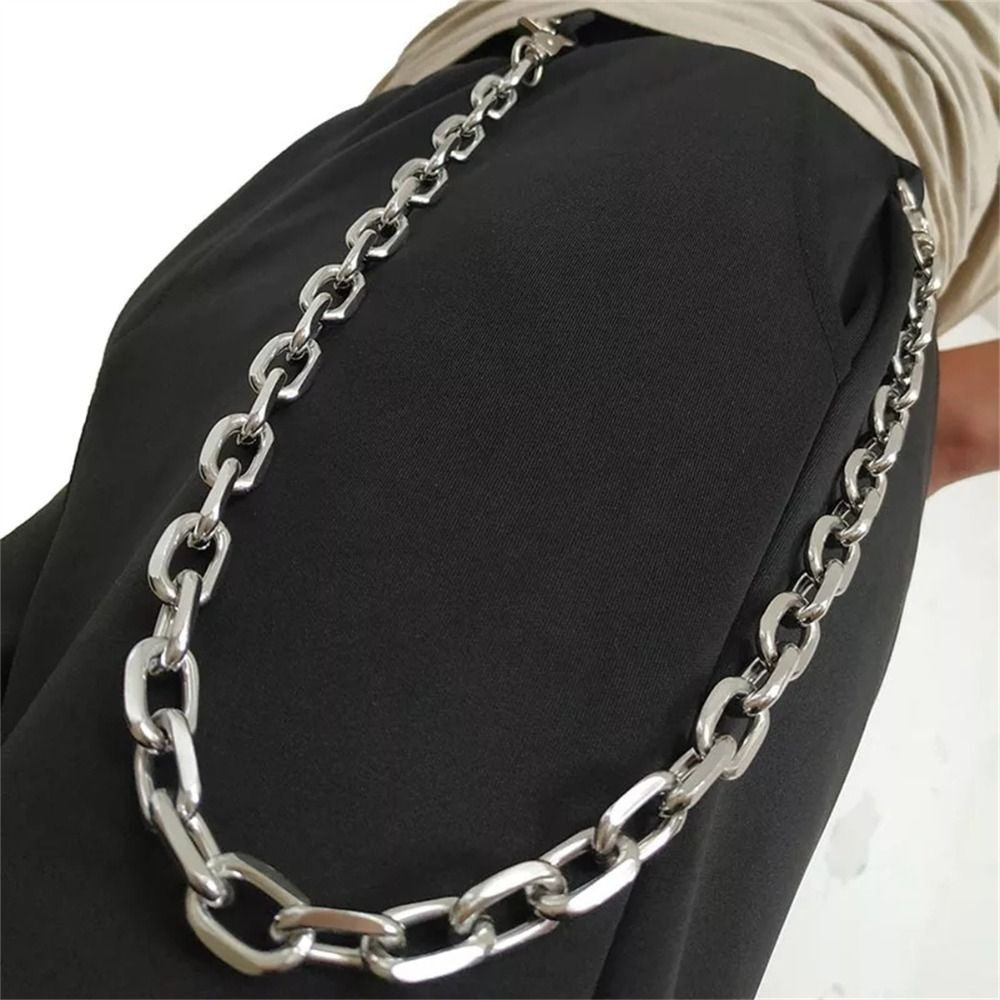 Big Ring Wallet Chain Metal Link Belt Chain Biker Chain  Casual Style
