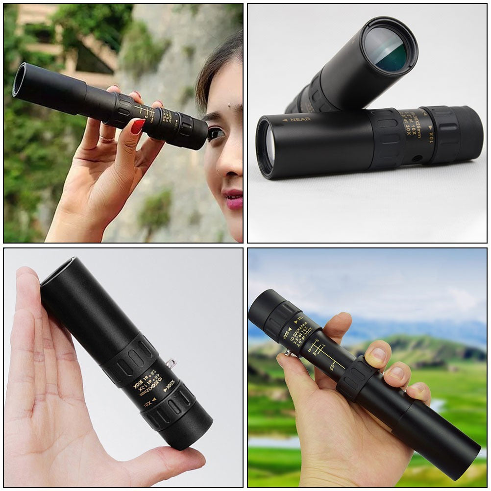 High Resolution Monocular Telescope Outdoor Single Tube Black Zinc Iron Alloy