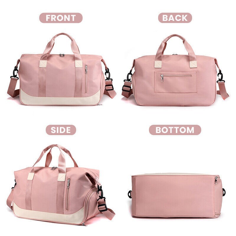 Large Women Gym Bag Multi Purpose Sports Duffle Bag Travel Luggage Carry Bag