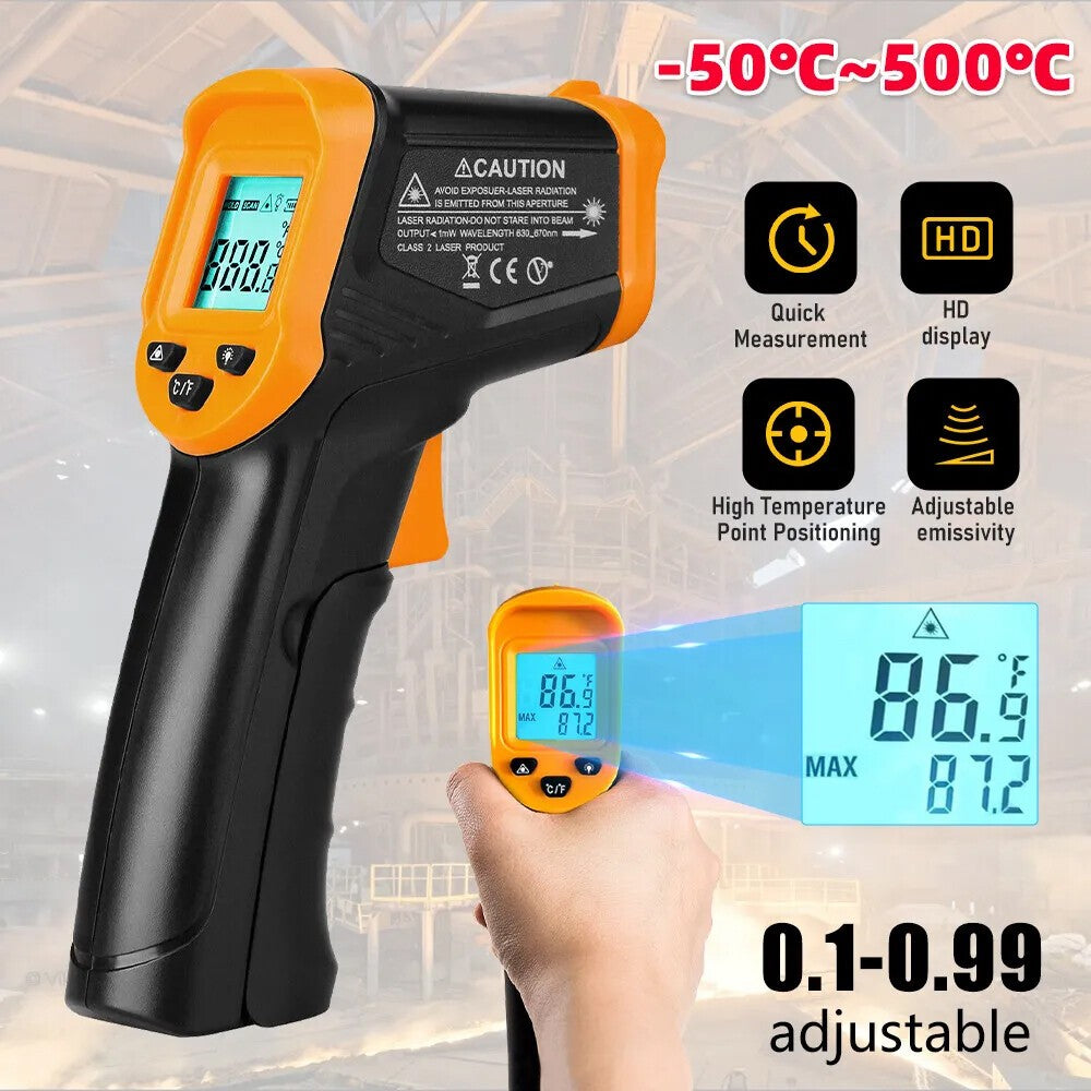 Handheld Infrared Thermometer Non-Contact Digital Laser Temperature Gun Probe UK