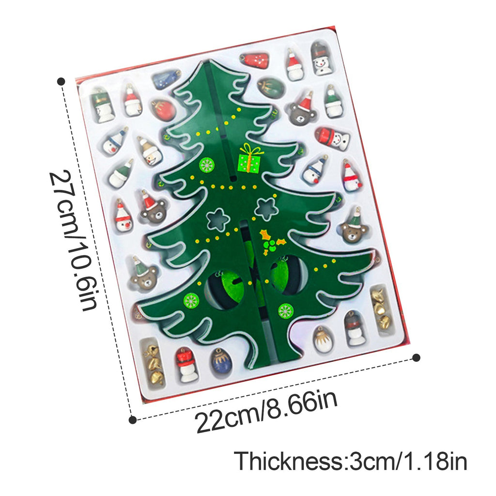 2026 Christmas Advent Calendar 24Days Countdown Advent Calendar Wooden XmasTree