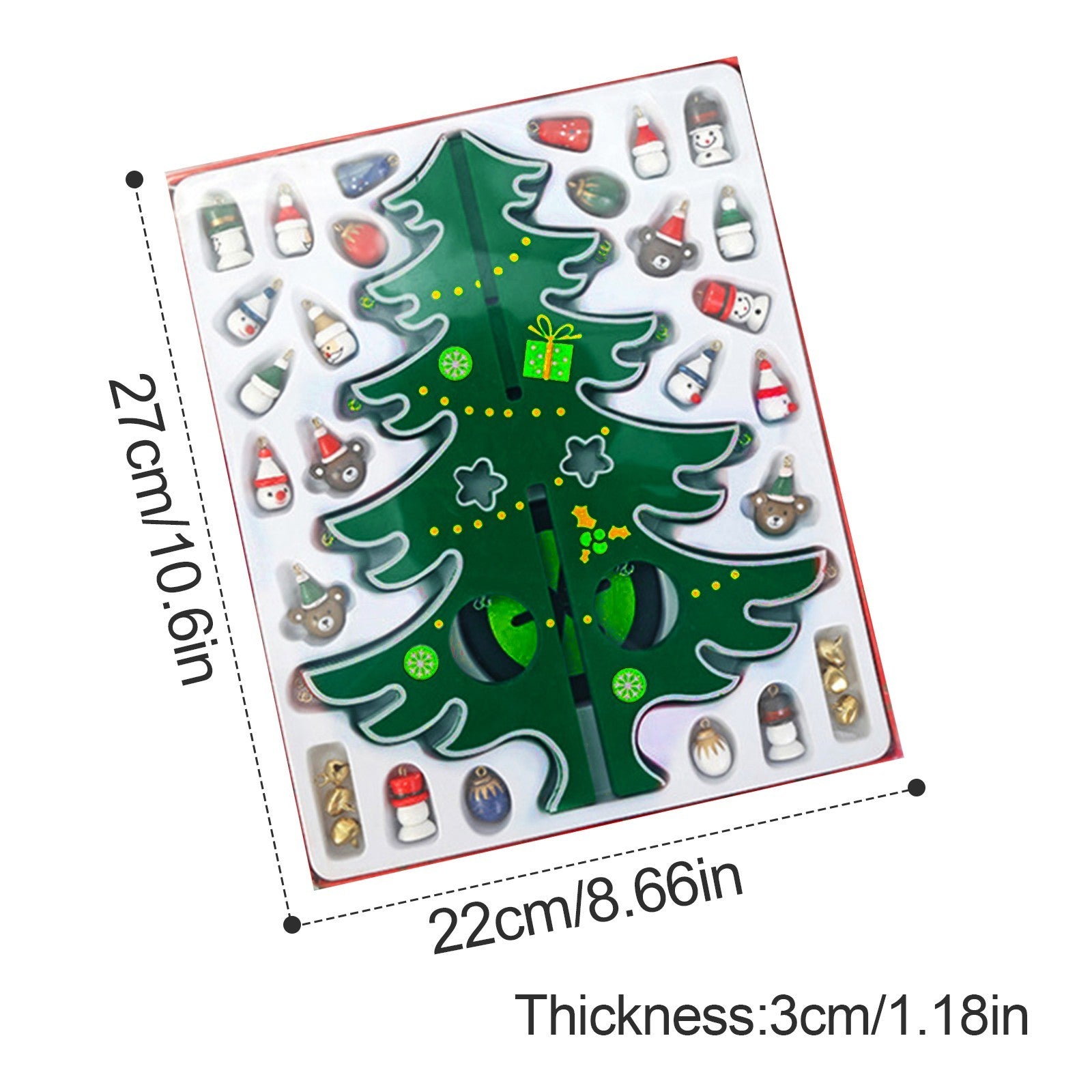 2026 Christmas Advent Calendar 24Days Countdown Advent Calendar Wooden XmasTree