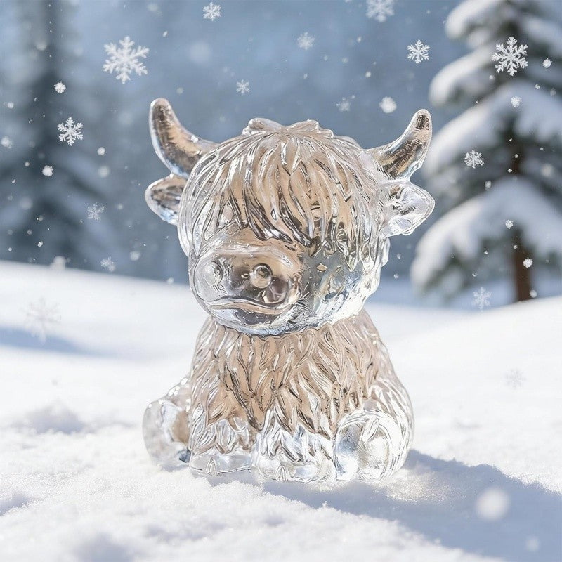 Mini Highland Cow Ice Cube Mold, Cute 3D Highland Cow Silicone Ice Cube Tray