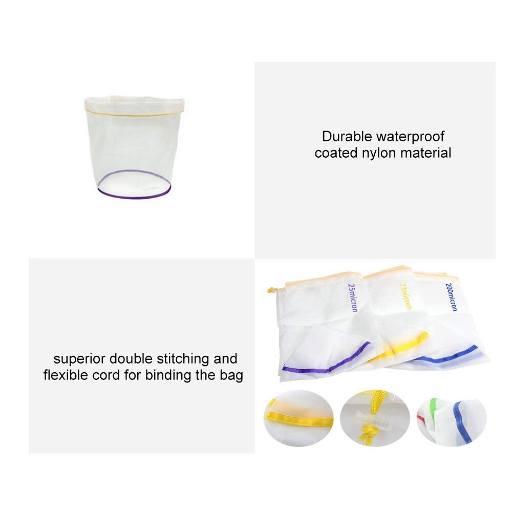 5X 1 Gal Bubble Hash Bags Filtration Ice Bubble Bags Wine Herbal Extraction Bag