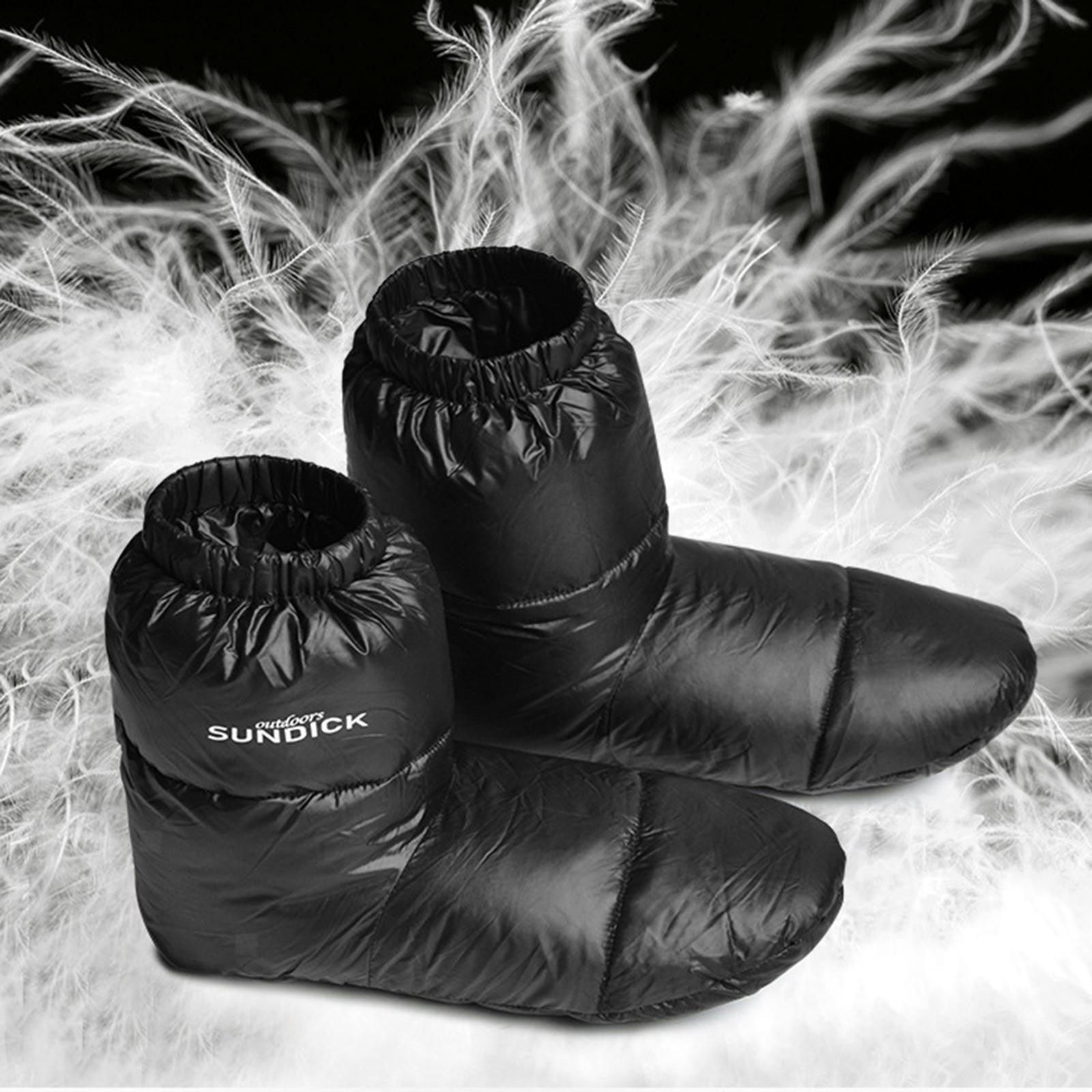 Outdoor Winter Duck Down Booties Thermal Slippers Camping Boots Shoe Covers