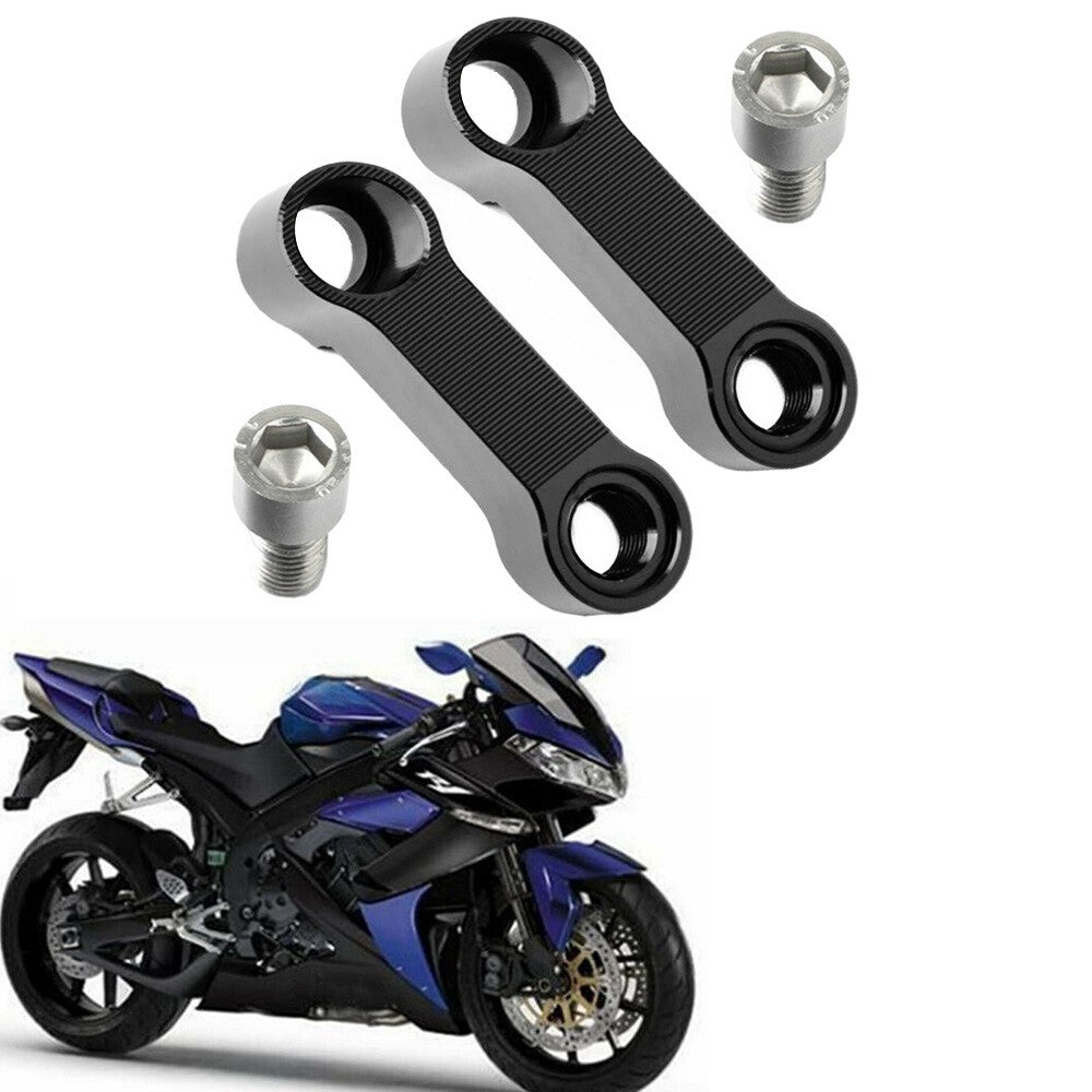2 PCS 10MM Motorcycle Mirror Riser/Extender Adapter Mounts Motorbike Sets UK