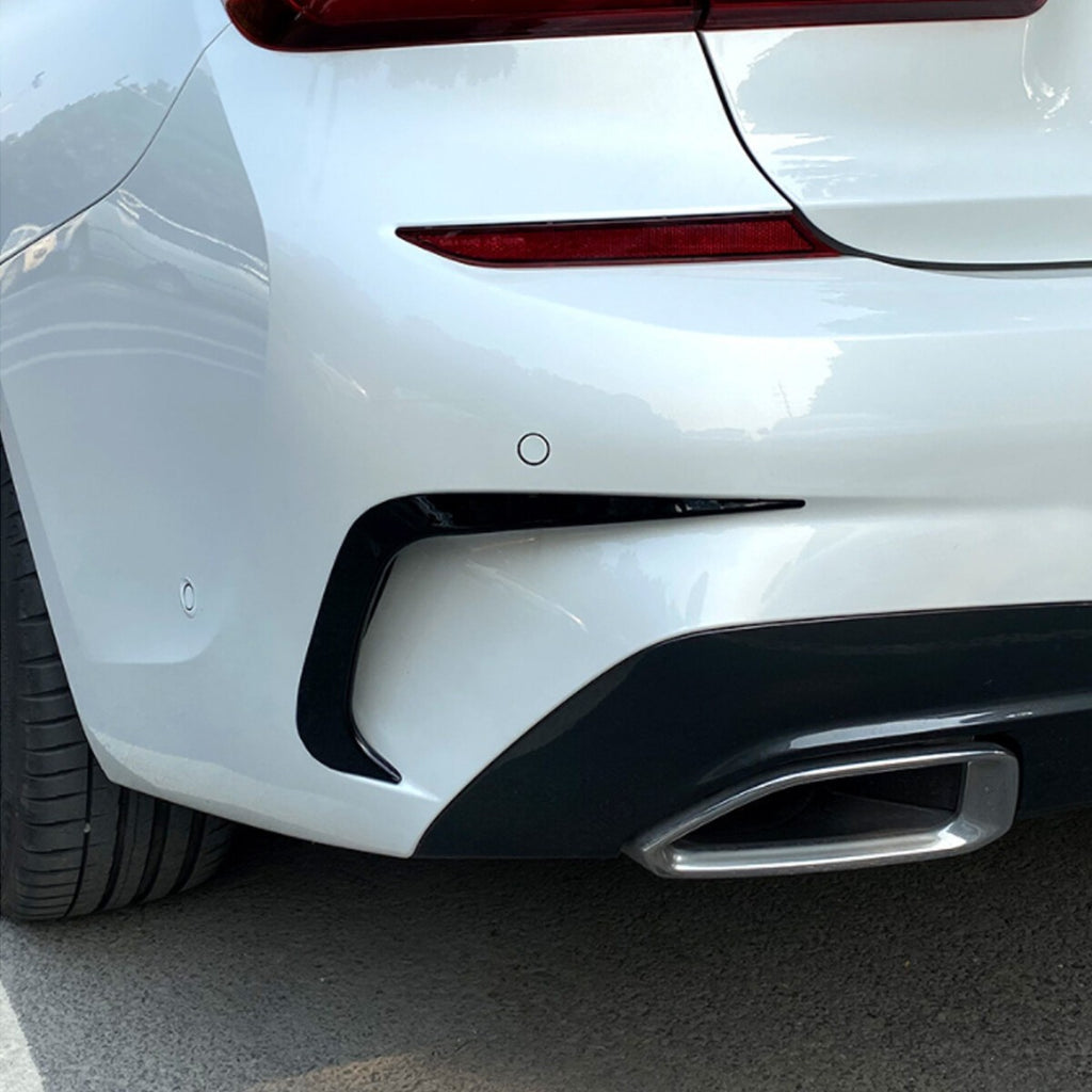 Gloss Black Rear Bumper Spoiler Side Canard For BMW 3 Series G20 G28 2019-2020