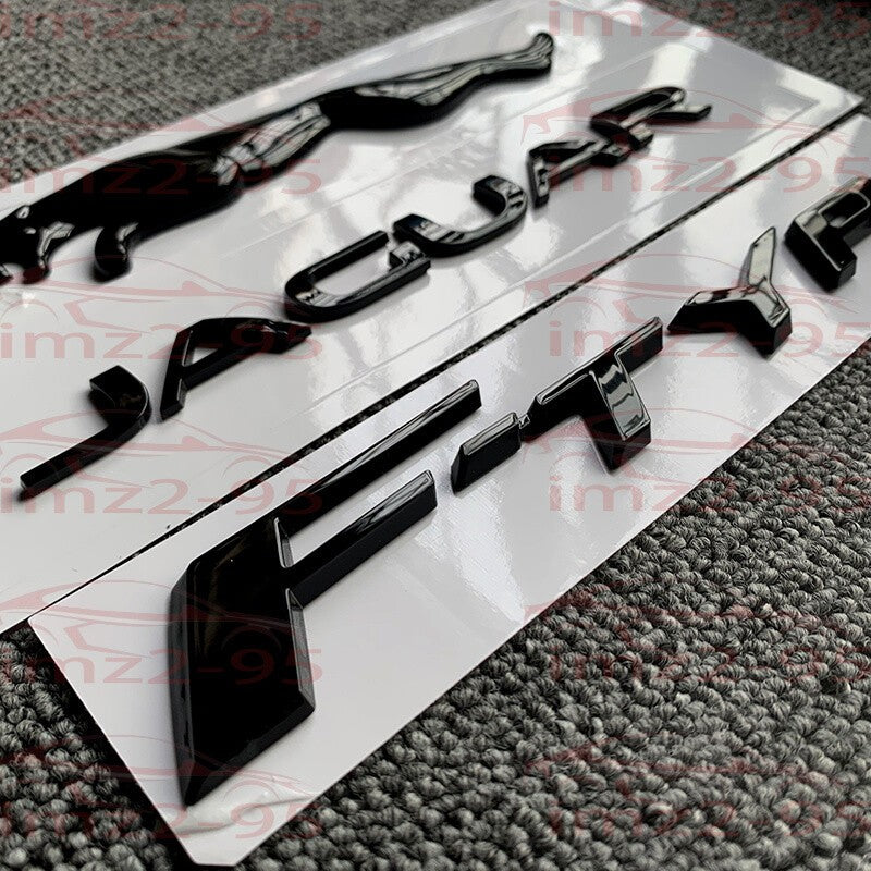 5X Glossy Black Rear Badge Fits Jaguar F-TYPE P300 R-DYNAMIC Black S AWD Emblem