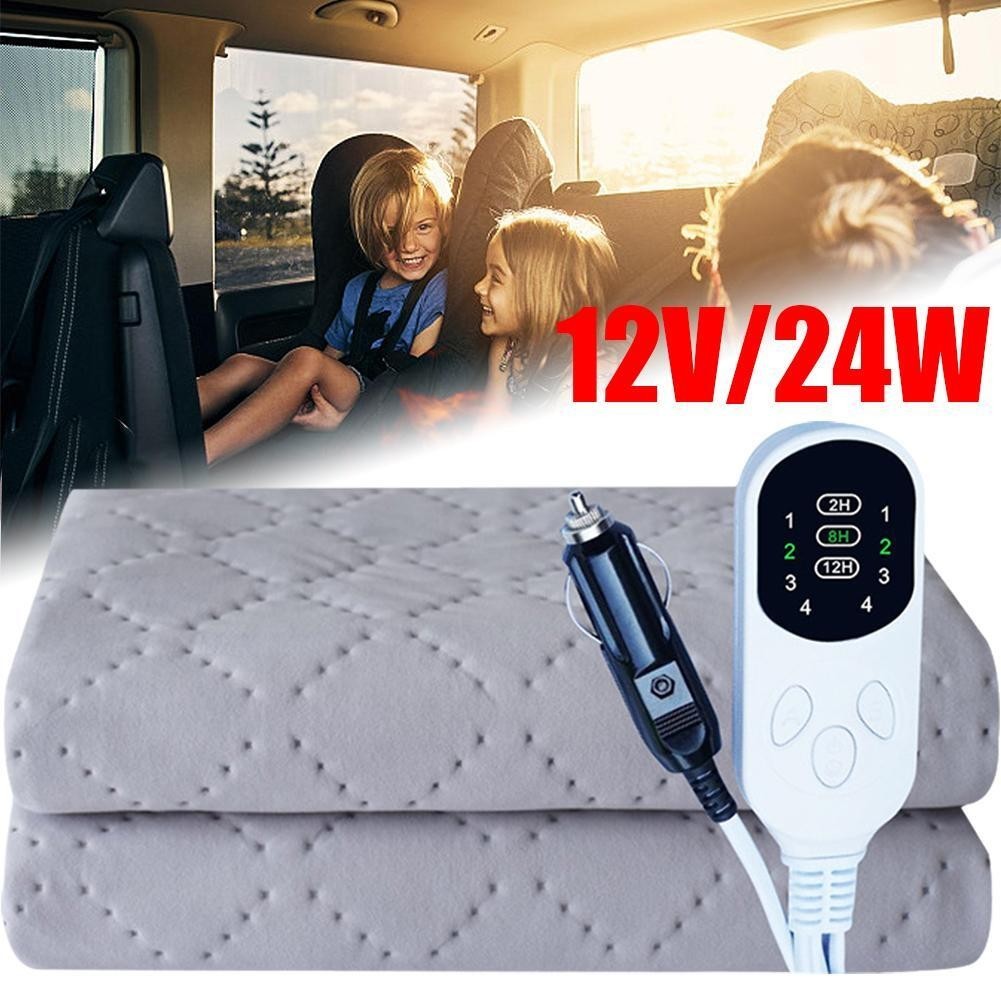 12V Car Electric Blanket Plush Thicker Heater Heated Mattress Thermostat ﻿UK