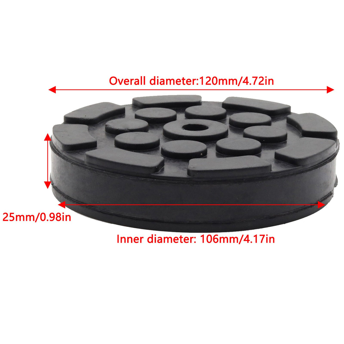 4Pcs 120mm Replacement Rubber Pads For Ravaglioli Two Post Lift Ramp