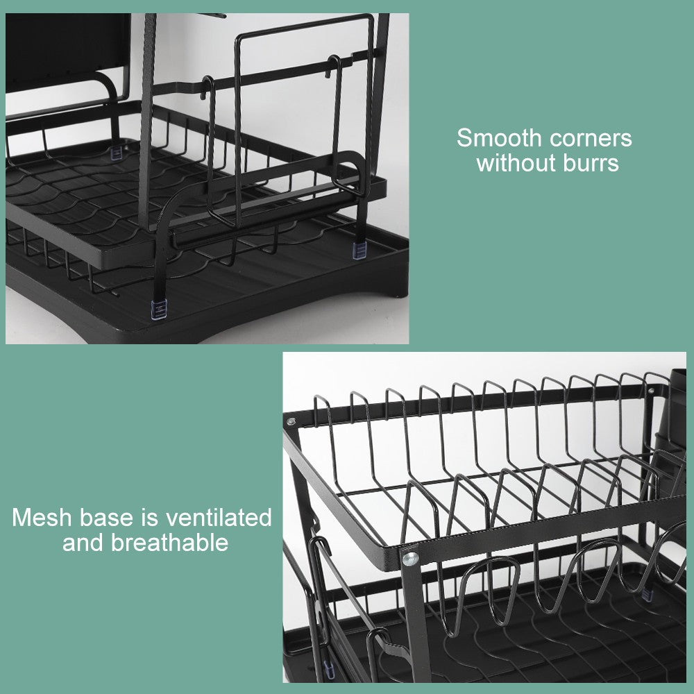 Dish Drainer Rack Space-Saving Racks for Kitchen CounterMetal countertop Drying