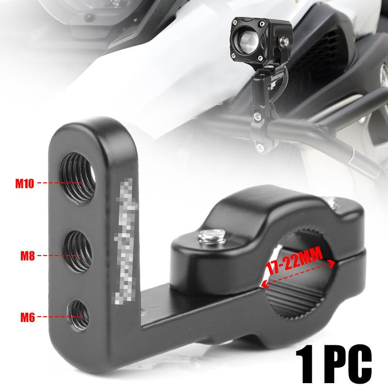 2X Motorcycle Headlight Mount Bracket Clamp Holder 17-22mm Tube Bar