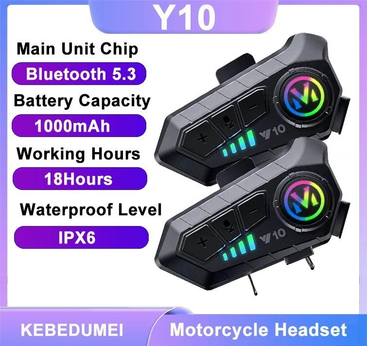 Bluetooth 5.3 HiFi Wireless Motorbike Call Headphone Motorcycle Helmet Headset