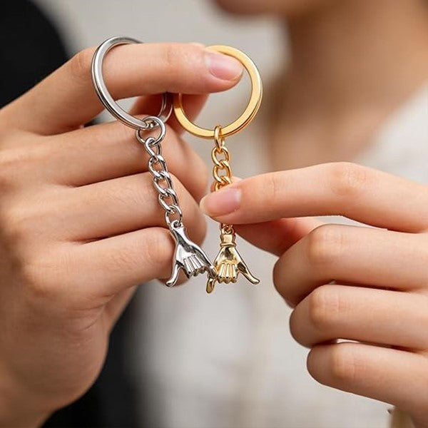 Matching Keychains for Couples, Pinky Promise Gift Matching Couples Keychain