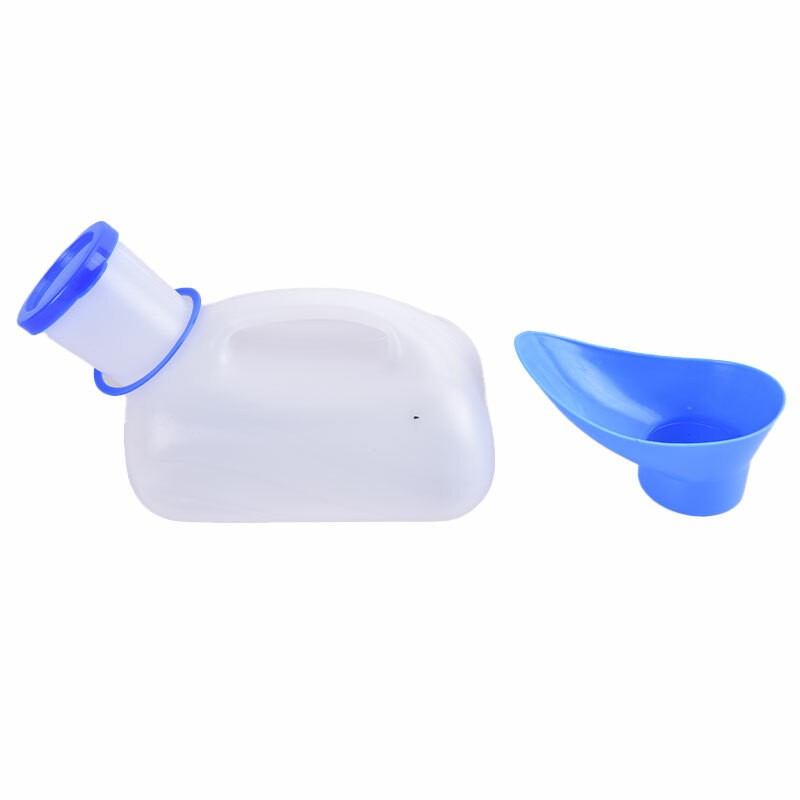 1000ml Urinal Long Neck Incontinence Bottle for Unisex Clear Lid Plastic sh
