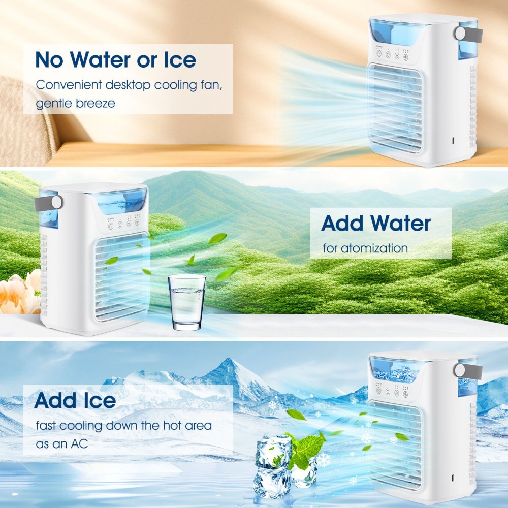 Portable Air Cooler Fan Evaporative Ice Cold Cooling Air Conditioner Humidifier*
