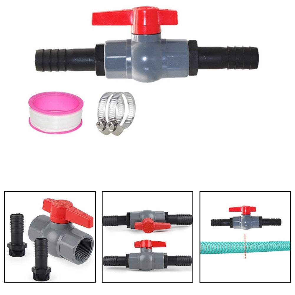 Dependable PVC Ball Valve with Barbed Hose Connector for Leak Free Operation