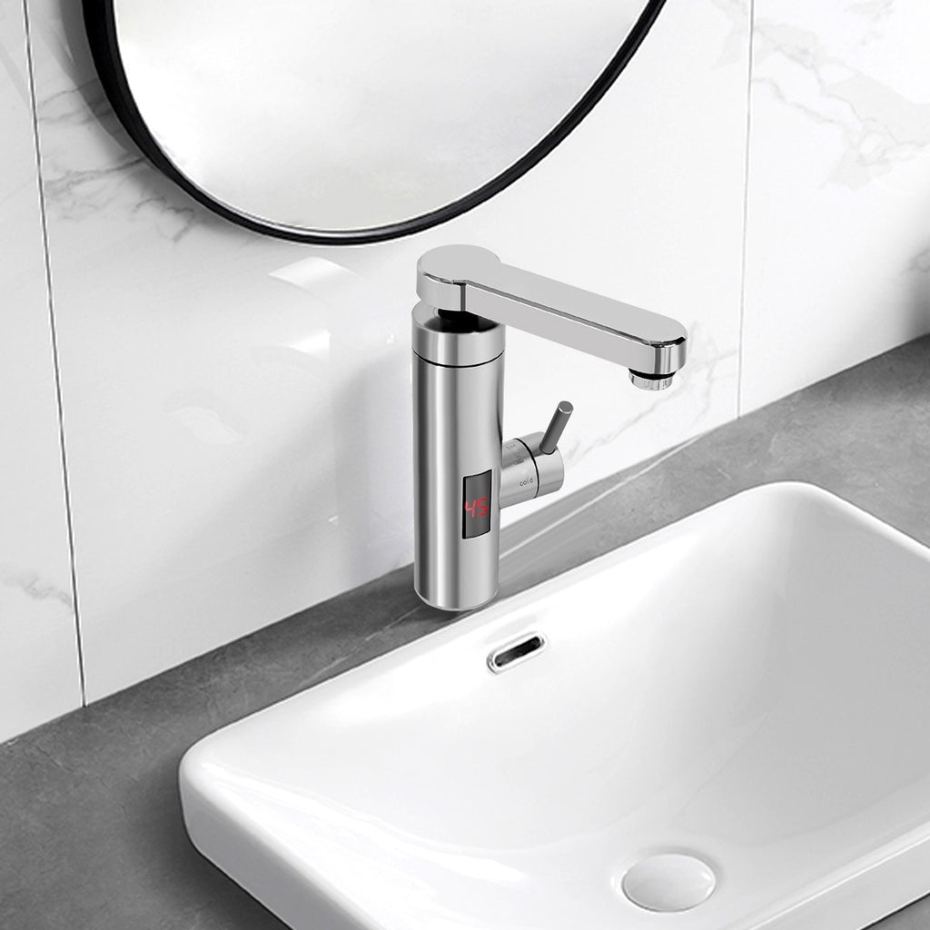 360° Electric Heating Tap Bathroom Fast Instant Hot Water Heater Kitchen Faucet