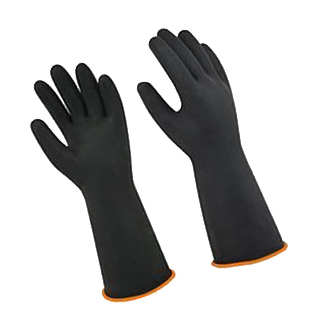 New Black Long Gloves Soft Rubber Arm Gauntlet Safety Waterproof Work Glove