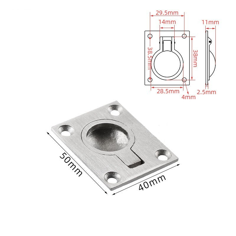 Marine Stainless Steel Boat Flush Hatch Latch Lift Ring Pull Handle