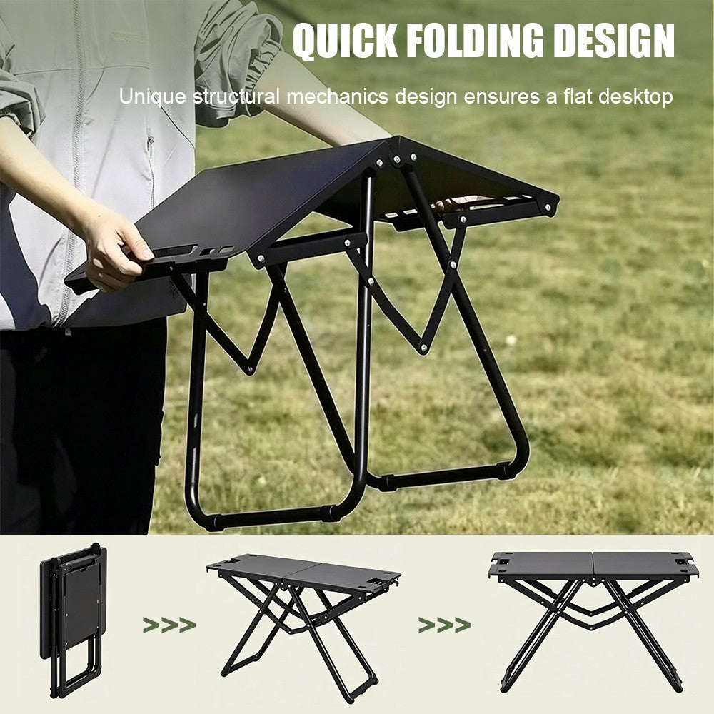 Folding Camping Table Metal Picnic Portable Party BBQ Tables Indoor Outdoor UK