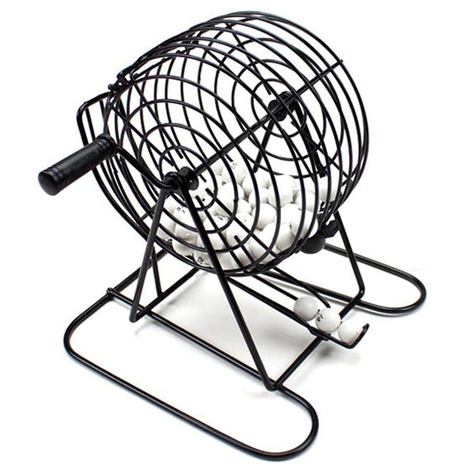 Traditional Bingo Set Wire Cage Bingo Ball Lotto Game Party Card Marker Ticket