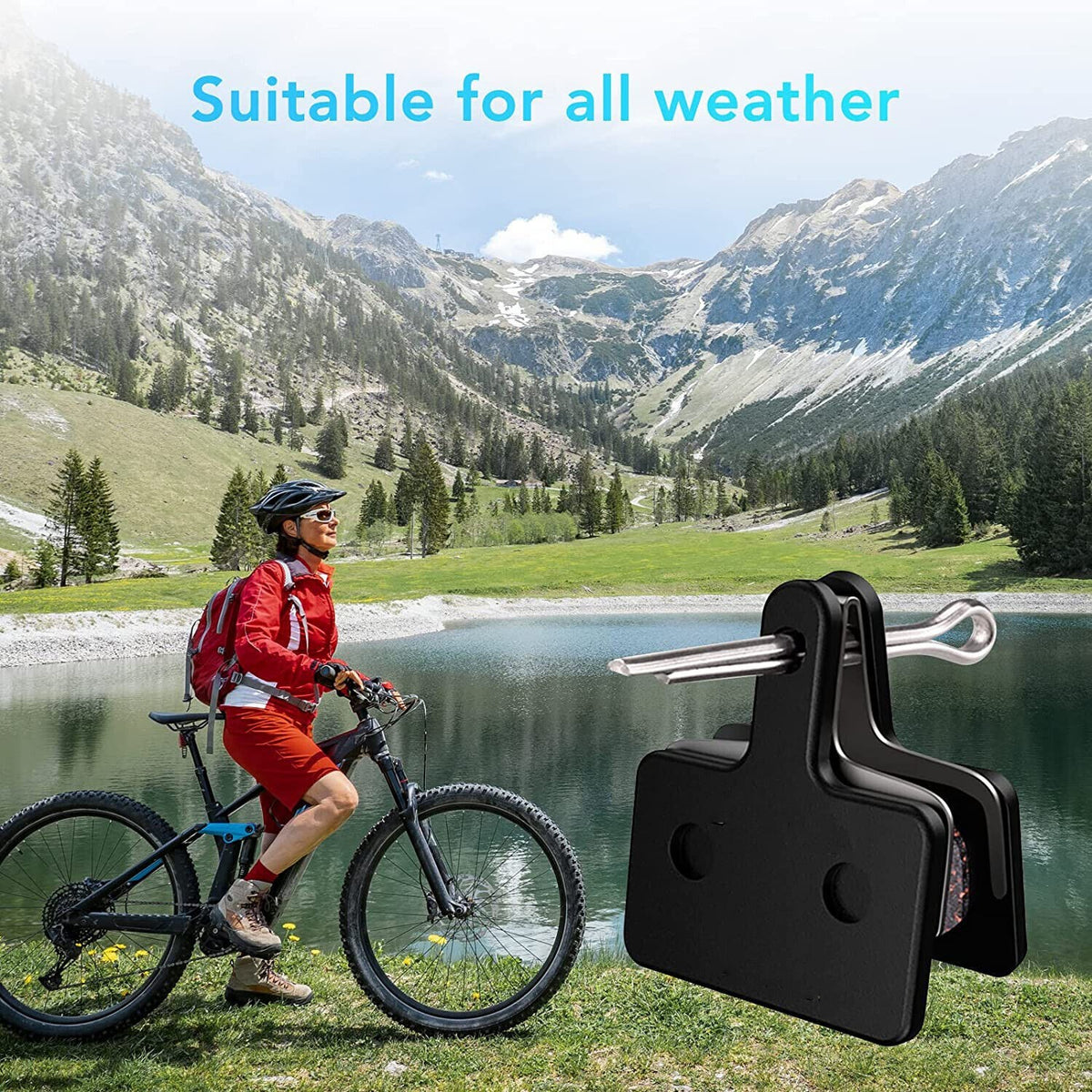 4 Pair Mountain Bikes Disc Break Pads Cycling Bicycle Resin Disc Brake Pads MTB