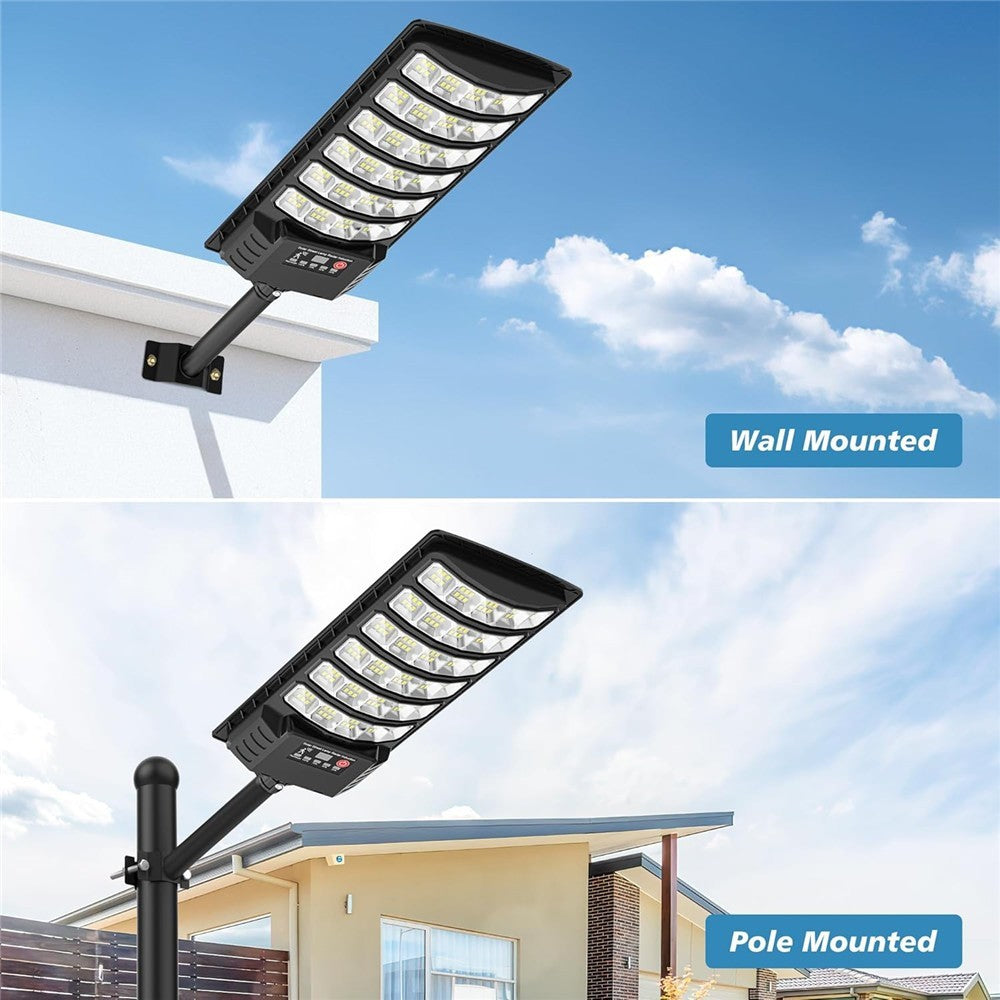 9900000LM Commercial LED Solar Street Light,Dusk-to-Dawn Motion Sensor Road Lamp