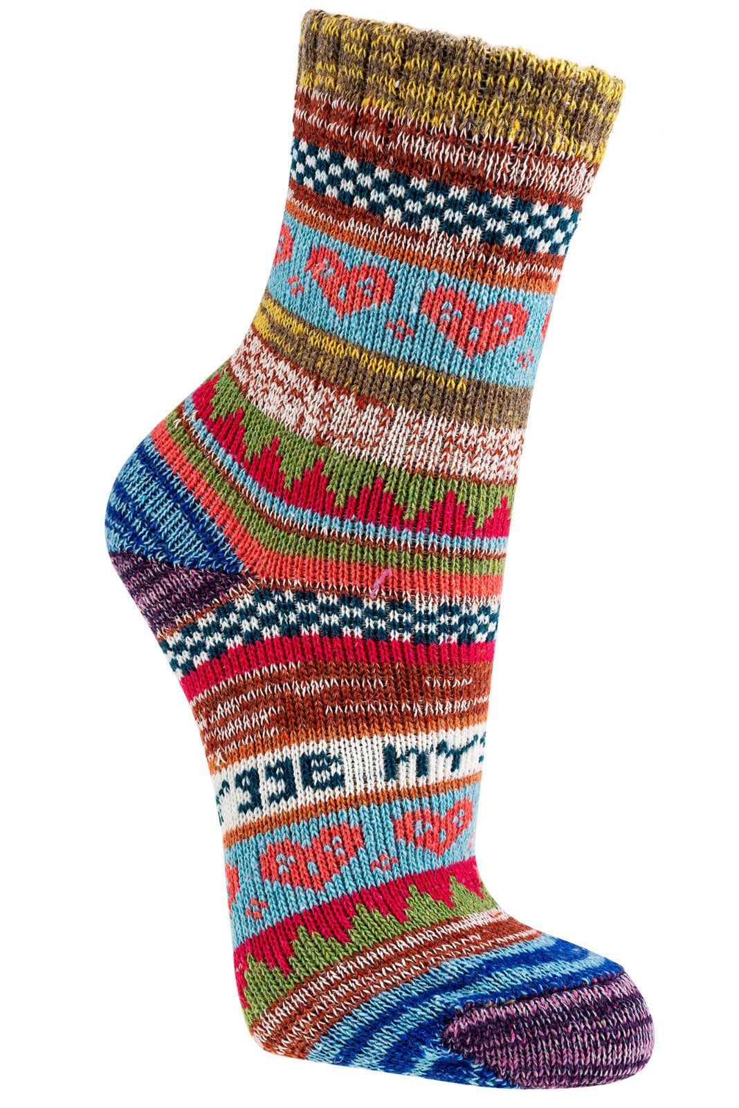5/10 pairs of colorful Norwegian socks with nice hygge pattern with 90% cotton