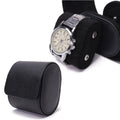 Black PU Leather Watch Storage Box Travel Single Watch for Men or Women