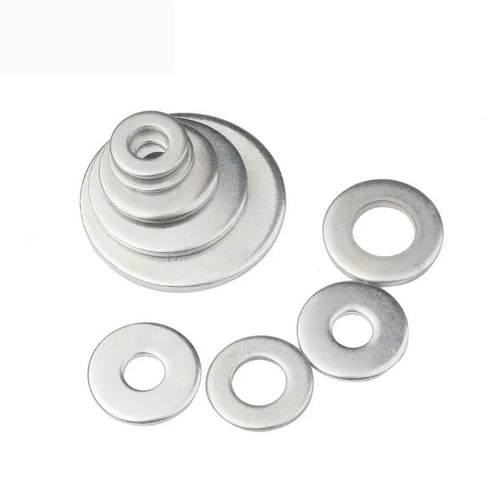 304 SS Flat Washers 495 Piece Set for M3 M5 M6 M8 M10 Metric Fasteners