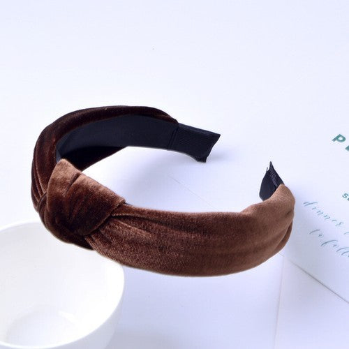 Women's Headband Twist Hairband Bow Knot Cross Tie Velvet Headwrap Hair Band New