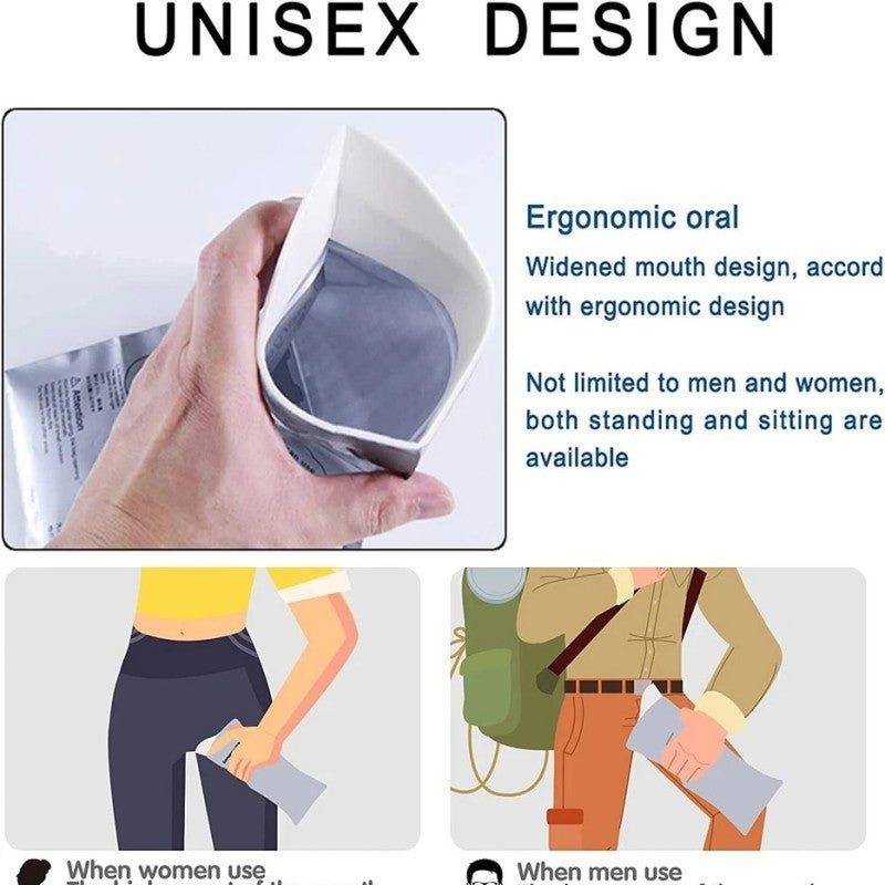 12 Disposable Urinal Wee Pee Urine Bags Camping Travel Driving Emergency Outdoor