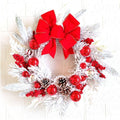Christmas Snowy Christmas Wreath For Front Door Garland Xtmas Decoration Outdoor