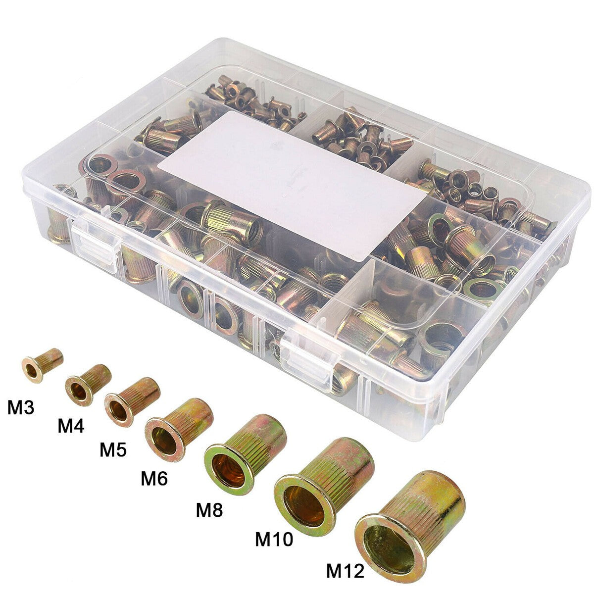 300XM3-M12 Mixed Rivnuts Blind Rivet Nuts Kit Threaded Nuts Anti-oxidation UK