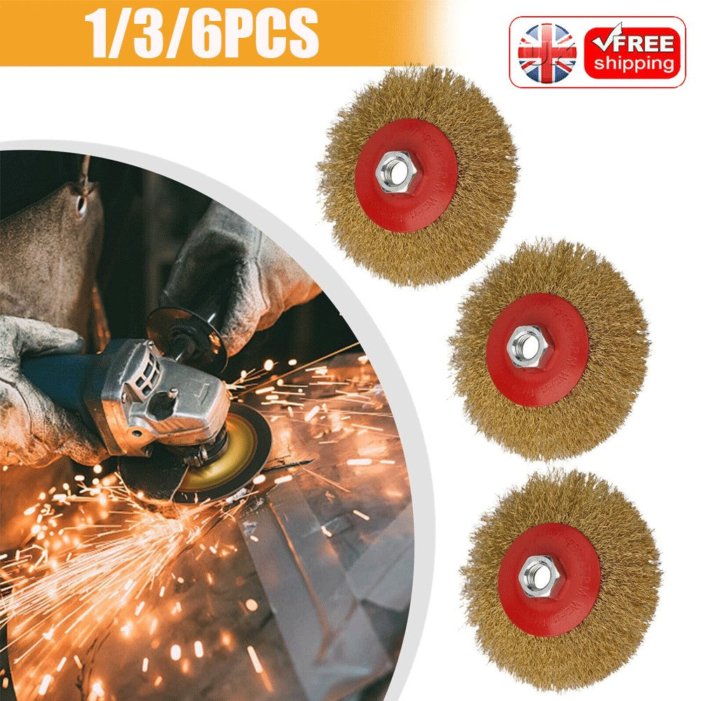 For Angle Grinder Rotary Die Grinder Removal Wheel Stainless Steel Wire Brush