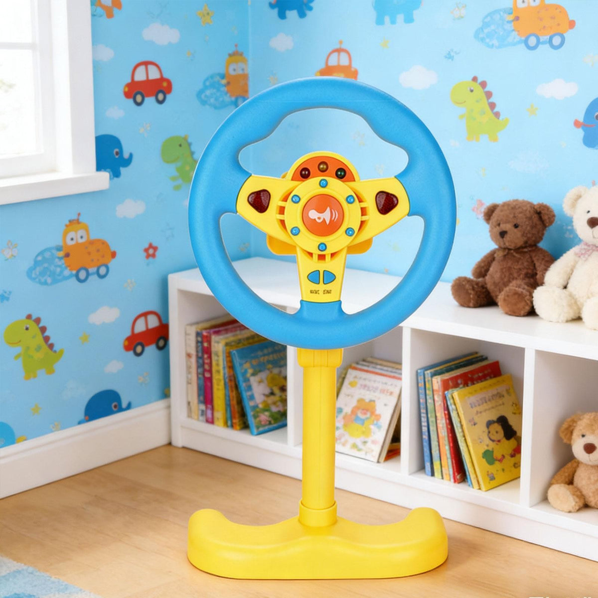 Steering Wheel Electric Toys Sounding Toys Interactive with Light Sound Birthday