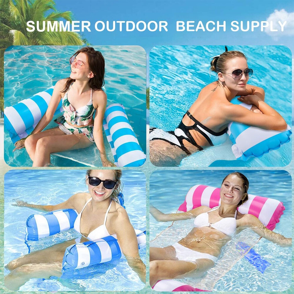 2X Inflatable Portable Floating Water Hammock Float Pool Bed Swimming Chair Toy