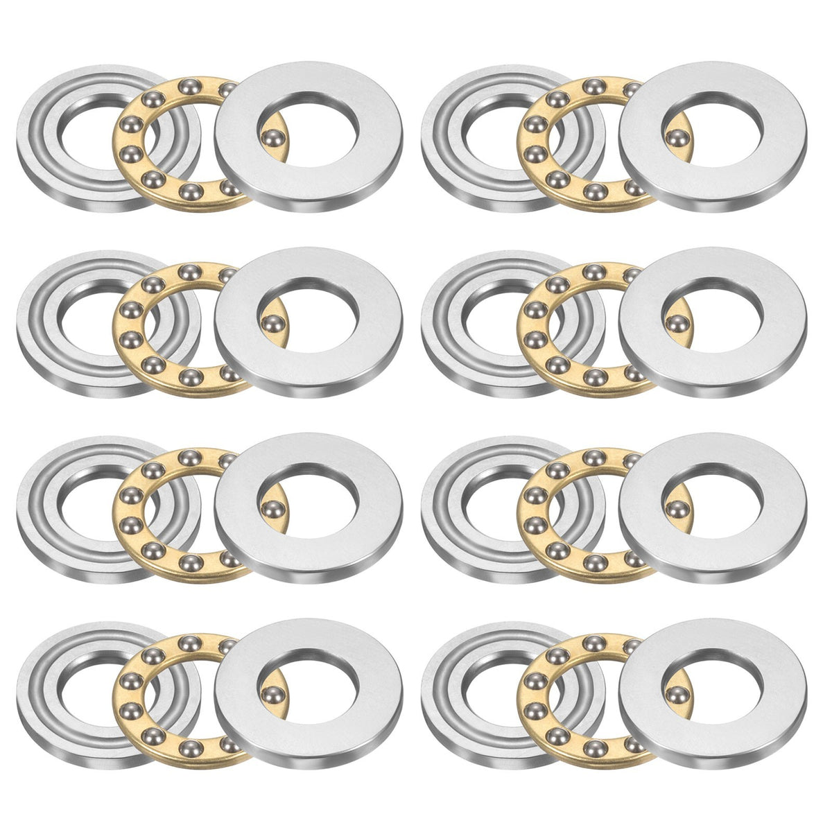 8pcs F10-21M Thrust Ball Bearings 10mmx21mmx7mm Chrome Steel Single Direction