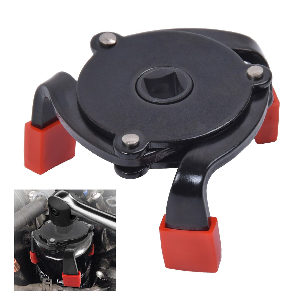 3 Jaw Oil Filter Wrench Oil Filter Removal Tool Non-slip Adjustable Universal