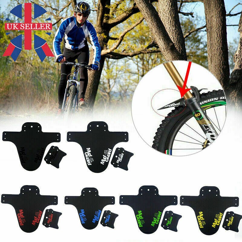 UK Cycling Mountain Bike MTB Front & Rear Mudguard Set Ride Fender Mud Guard