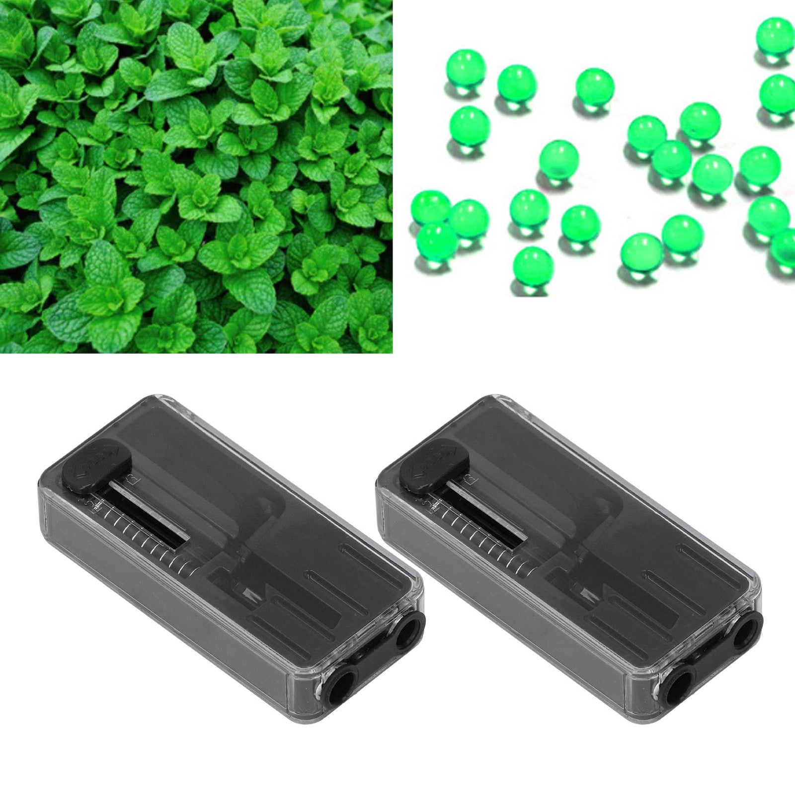 (Black)Crushball Dispenser 2 Pcs Cigarettes Apsules Dispenser Cigarette