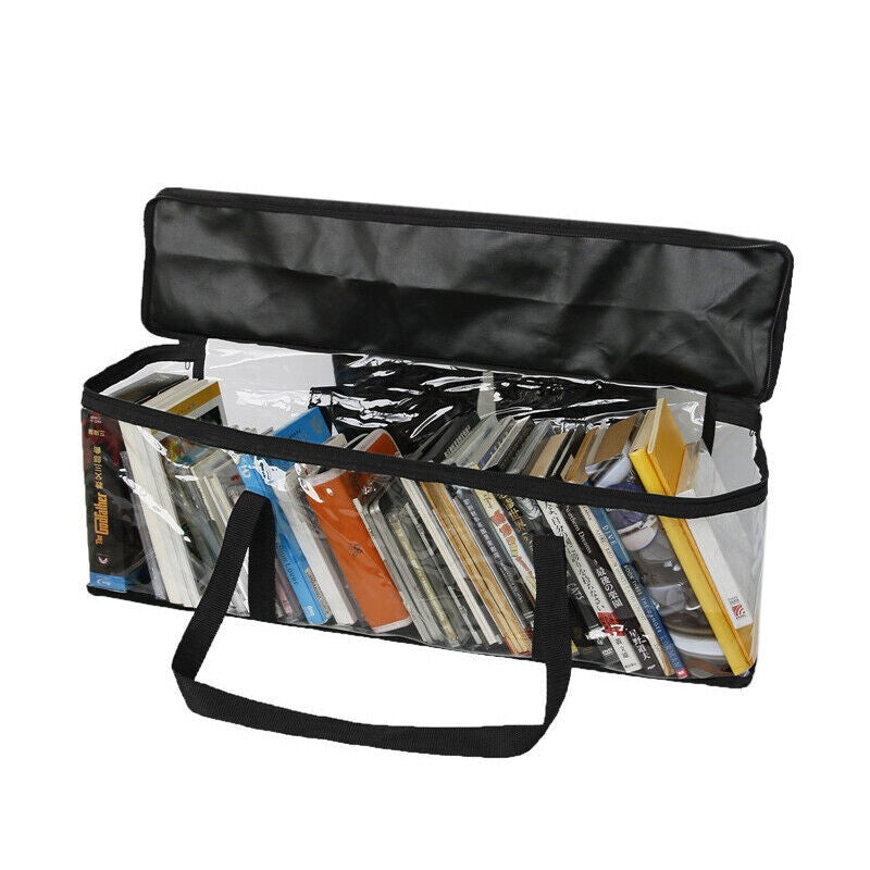 Large Clear Holds DVD CD Storage Holder Easy Zip Closure Carry Bag Organizer UK