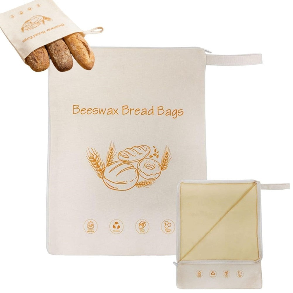 Beeswax Bread Bags, Bag & Freezer  Keeper for Freshness, Eco-Friendly Bread2690